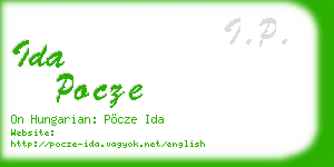 ida pocze business card